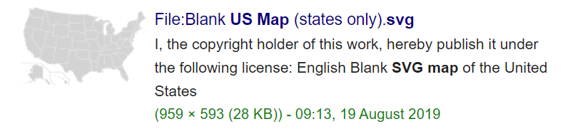 US SVG map
