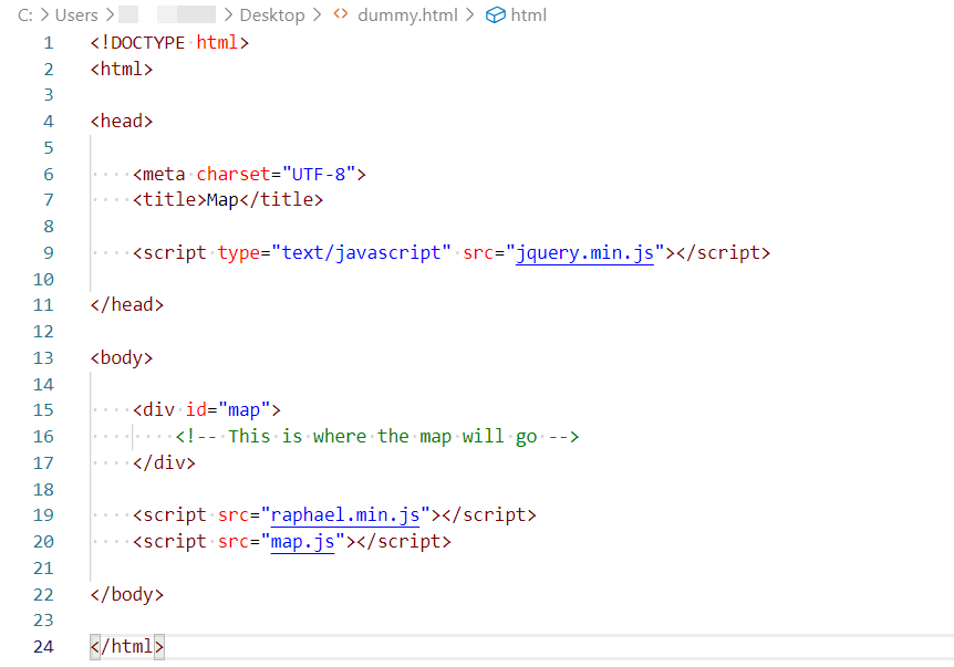 setting up page for map
